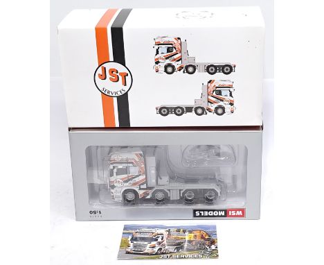 WSI Models, 1:50 Scale, Scania R730 Streamline Topline (8x4) Solo Tractor Unit, &ldquo;JST Services&rdquo;, boxed. &nbsp;Alth