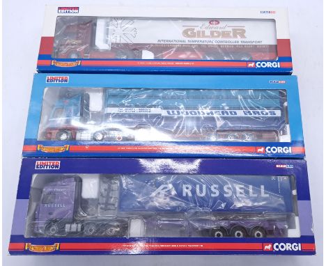 Corgi "Hauliers Of Renown" a boxed group, to include CC12933 - Scania Topline Fridge Trailer "Edward Gilder &amp; Co" as well