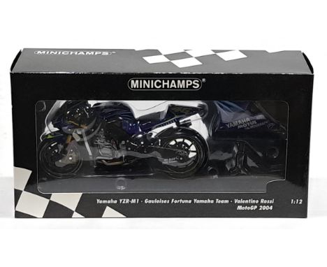 Minichamps, 1:12 Scale, Yamaha YZR-M1 &ndash; Gauloises Fortuna Yamaha Team &ndash; Valentino Rossi &ndash; MotoGP 2004, boxe