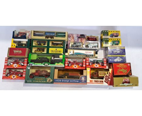 Vanguards, Texaco, ERTL and similar a boxed commercial vehicle group to include; Vanguards VA6000 - Ford Thames Trader Van "M