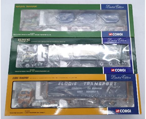 Corgi, A boxed truck and trailer group, to include CC13106 - Volvo F88 Fridge Trailer "H.E. Payne (Transport) LTD" as well as