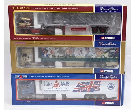 Corgi, 1:50 Scale, a boxed Commercial group. &nbsp;Includes CC12220 Scania Fridge Trailer &ldquo;Gray &amp; Adams Ltd&rdquo;.