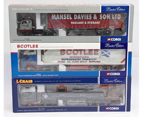 Corgi, 1:50 Scale, a boxed Commercial group. &nbsp;Includes CC13108 Volvo F88 Tautliner &ldquo;Mansel Davies &amp; Son Ltd&rd