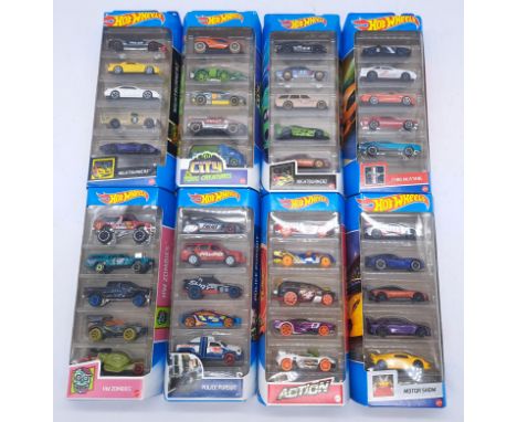 Mattel Hot Wheels a boxed five car multi packs group to include; Motor Show and Ford Mustang sets as well as others. Conditio