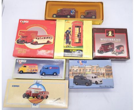Corgi Classics a boxed commercial vehicle multi vehicle set group to include; 97735 Morris J Van &amp; Bedford O Series Van "