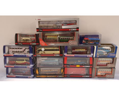 Corgi, a boxed Group of Original Omnibus 1:76 Scale Buses. Includes 44102 "The Go-Ahead Group" Optare Solo Go Wear Buses with