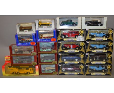 20 x assorted diecast models, includes: Anson 1:24 scale cars; EFE Commercials; etc. All boxed, overall appear E.