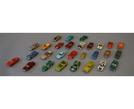 28 assorted vintage diecast models including Hotwheels, Solido, Politoys, Dinky etc, unboxed. 