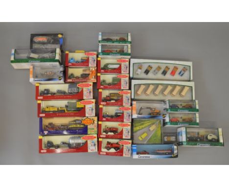 108 x diecast models, railway scale, mostly 1:76/OO, by Lledo Trackside, Base Toys and Cararama. All boxed.