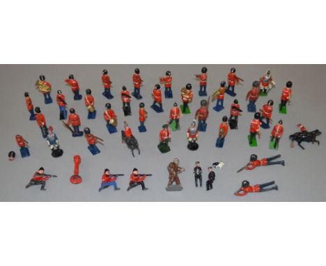 Quantity of metal figures, soldiers including bandsmen, by Johillco and similar.(approx. 44)