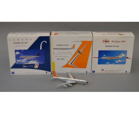 Nflight 200. 1:200 scale. Diecast aircraft. Includes TWA Boeing 707-320, Ltd Edition Sabena Boeing 707-320 & South African Ai