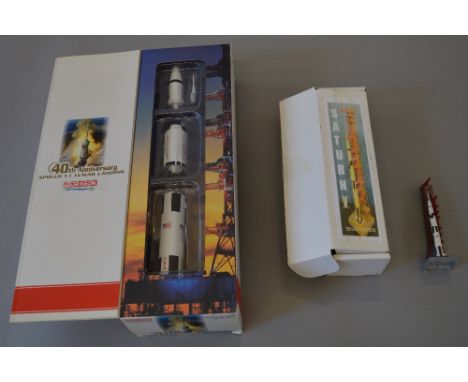Dragon Wings Apollo 11 model, VGB together with a similar Saturn rocket example by Highworth Mountford (2)
