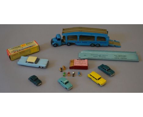 Diecast. Mixed lot including Dinky 582 Pullmore car transporter, scarce boxed Lone Star 1/50th scale Cadillac 62 Sedan, 4 x L