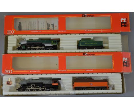 H0 scale Rivarossi. 2 x locomotives. 1214 4-6-2 Heavy Pacific Millwaukee Road & 1230 2-8-2 Heavy Mikado Southern. Both VG in 