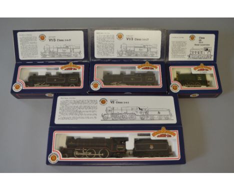 OO Gauge. Bachmann. 4 x locomotives. Includes V1, V2 & 03 classes. G in G boxes.