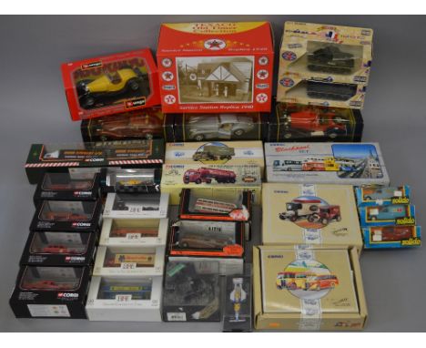 Quantity of assorted diecast including EFE, Corgi, Solido and Bburago models, boxed.