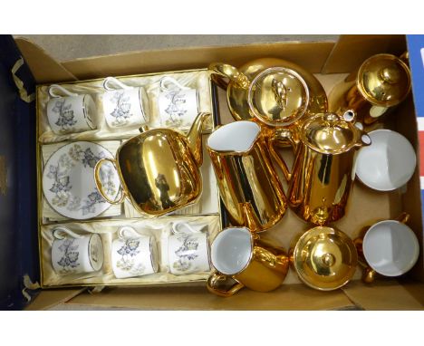 A Coalport Camelot coffee service and Royal Worcester gilt tea ware **PLEASE NOTE THIS LOT IS NOT ELIGIBLE FOR POSTING AND PA