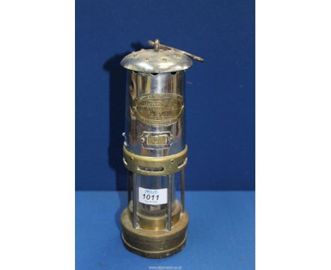 A miner's/Davy Lamp marked 'S. Thomas & Williams Ltd Aberdare' no: 076.