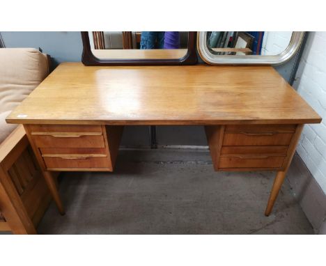 A light oak&nbsp; desk with drawers either side&nbsp;
