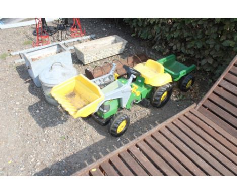 A child's toy tractor
