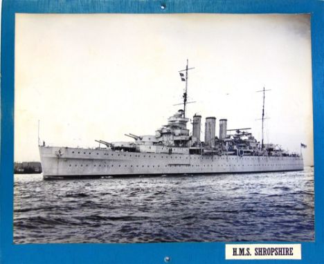 PHOTOGRAPHS - NAVAL SHIPPING Forty-seven black and white portrait photographs, including H.M.S. Rodney; H.M.S. Royal Sovereig