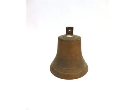 [GREAT WAR NAVAL INTEREST]. A BRASS BELL impressed 'Metal / from / H.M.S. Tiger / Jutland 1916', 18cm high. Note: H.M.S. Tige