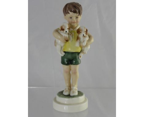 A Royal Worcester Figurine, "All Mine", modelled by F.G. Doughty no 3519, approx 19 cms together with Coalport "High Society"