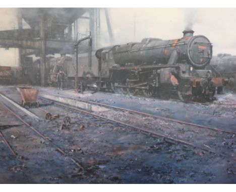 David Shepherd Limited Edition print entitled "Black Five Country" No. 298/850 signed in pencil bottom right,  approx 20 x 97