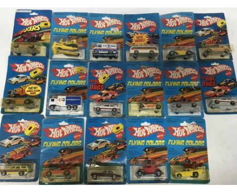 Mattel Hot wheels, carded Diecast including Flying colours, Hot ones, Hirakers etc x17
