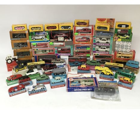 A collection of boxed Diecast vehicles including, FJ miniatures, Metosul, Marklin, Dandy, Diapet etc