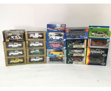 A collection of boxed Diecast vehicles including Vitesse , Gama, Knight 2000 etc