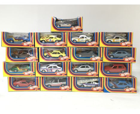 Mattel Super Hot Wheels , a collection of boxed Diecast vehicles.x17
