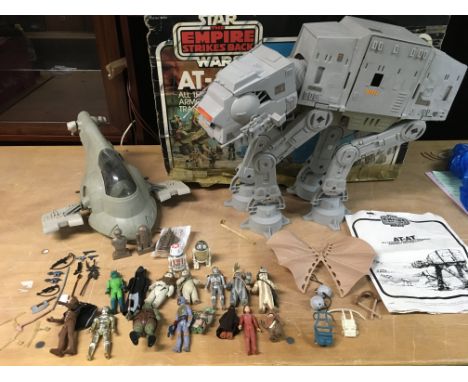 Star Wars, vintage , including Empire strikes back AT-AT Walker, in tatty box with instructions leaflet, included are chin gu
