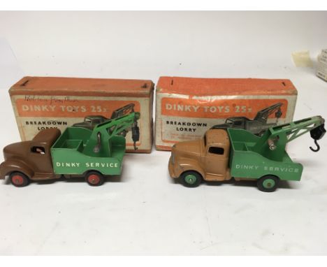 Dinky toys, #25x Breakdown lorry, x2 boxed