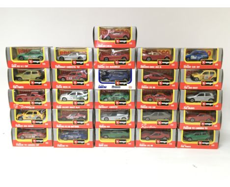 Burago, a collection of boxed Diecast vehicles, x26, 1:43 scale