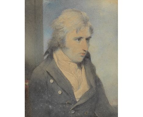 George Chinnery (London 1774-1852 Macau)Portrait of  Mr H.J. Hinchliffe, bust-length; and Portrait of his wife, bust-length t