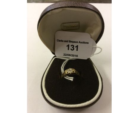 A 9ct gold diamond solitaire set ring