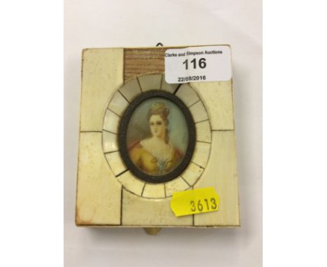An 18th Century style miniature portrait study of a lady, AF