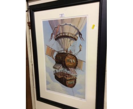 Andrey Vereshagin, pencil signed limited edition lithograph 'Secret Conversation ON The Wing'