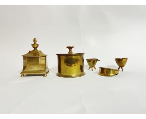 Militaria interest - A brass trench art model of a peaked cap worked from a German shell case marked: May 1917 Polte Magdebur