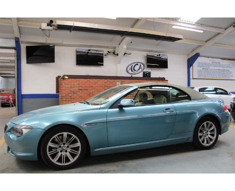 Make &amp; Model: BMW 645 CI AutoDate of Reg: R21 YAMColour: Bluecc: 4398MoT: 19-12-2022Fuel Type: PETROLMileage: 122kTransmi