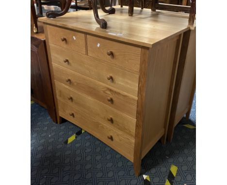 LIGHT OAK SIX DRAWER CHEST