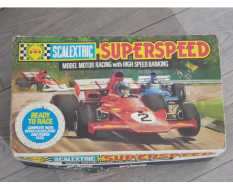 Vintage Scalextric superspeed model motor racing game