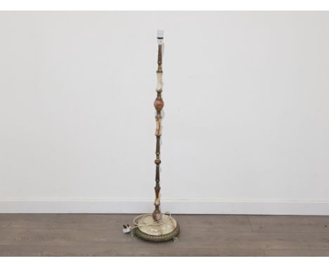 Gilt and onyx standard lamp height 124 cm