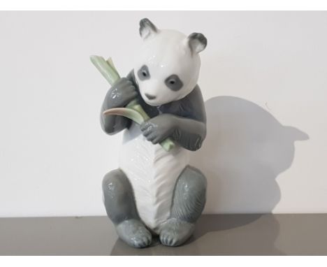 Nao by lladro figure panda eating bamboo
