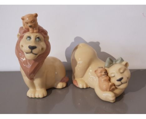 2 Nao by lladro figures my little king plus lioness and cub