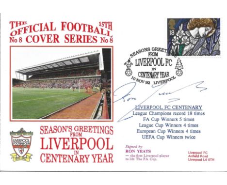 Liverpool Centenary Year 1992 Dawn First Day Cover Signed By Ron Yeats. Good condition. All autographs come with a Certificat