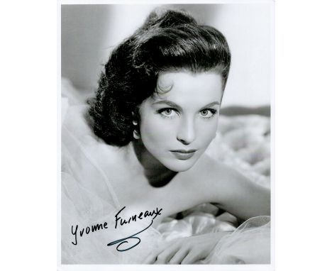Yvonne Furneaux signed 10x8 black and white photo. retired French British actress. A graduate of the Royal Academy of Dramati