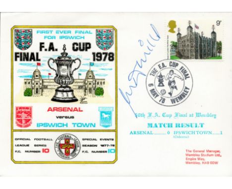 Arsenal V Ipswich 1978 Fa Cup Final Signed By Winning Captain Mick Mills. Good condition. All autographs come with a Certific