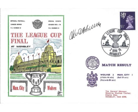 Wolverhampton Wanderers V Manchester City 1974 Dawn First Day Cover Signed By Kenny Hibbitt. Good condition. All autographs c